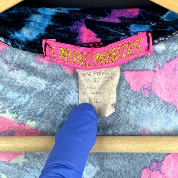 5 More Minutes Multicolor Tie-Dye Open Front Cardigan - Picture 4 of 6